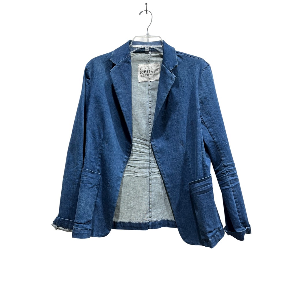Frank & Eileen Denim Blazer Jacket Est 1947‎ Blue Cotton Medium M
